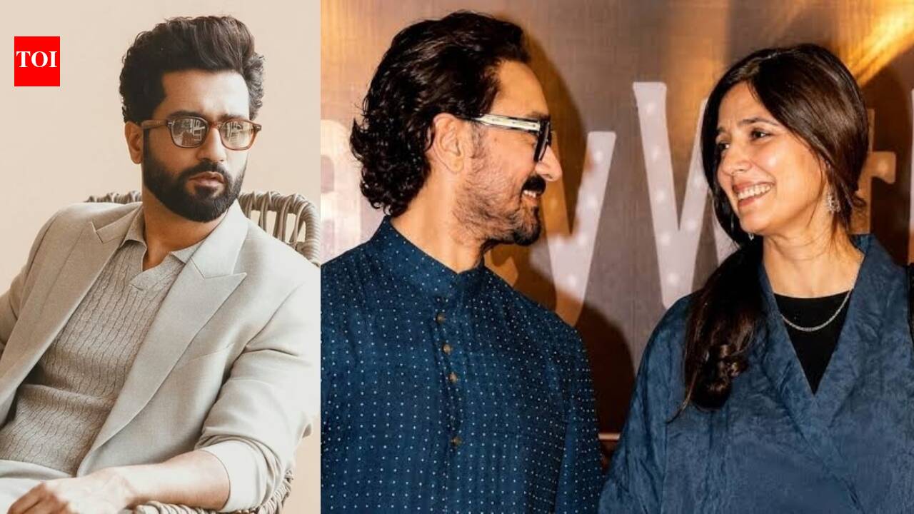 Vicky Kaushal reacts to Aamir Khan's wedding with Gauri Spratt as the 'Lagaan' actor shares details of the big day with the paps at an event: 'So happy'